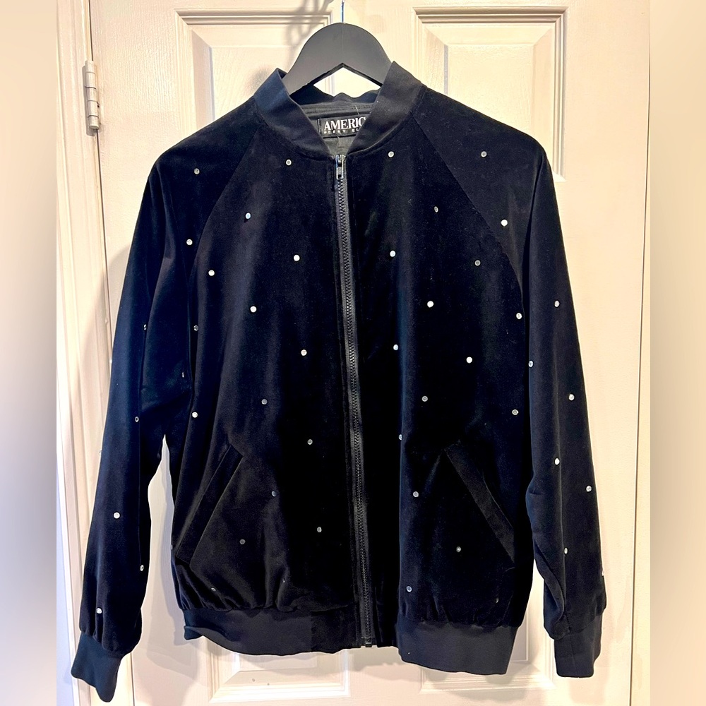 PERRY ELLIS Black Gemstone Jacket